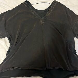 Free People Oversized V neck Tee